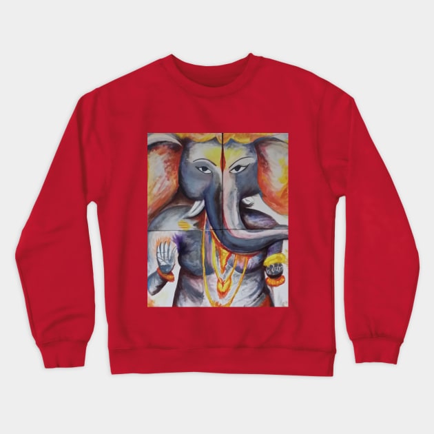 Almost Yoga Ganesh only Crewneck Sweatshirt by Whiskers6